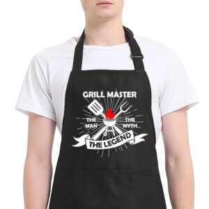 oxpaynop funny grill aprons for men, dad apron for grilling, grill master gifts for men bbq cooking chef gift for birthday fathers day (grill master)