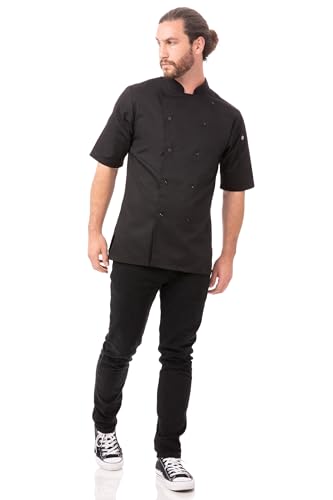 Chef Works Men's Avignon Bistro Shirt, Black, Large