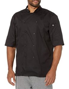 chef works men's avignon bistro shirt, black, large