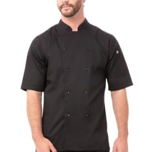 Chef Works Men's Avignon Bistro Shirt, Black, Large