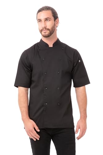 Chef Works Men's Avignon Bistro Shirt, Black, Large