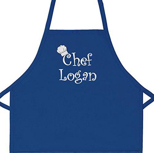 THE APRONPLACE Personalized Chef Any Name Child Apron Regular Add your own name for kids, kitchen, baking