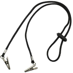 gshllo 2 pcs black adjustable bib holder clips napkin holders napkin clip neck chain for adult