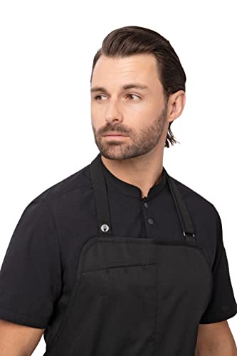 Chef Works Unisex Brio Chef Apron, Black, One Size