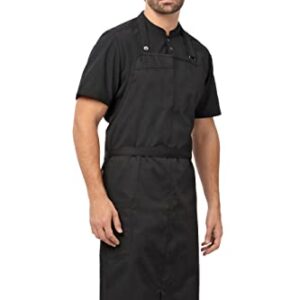 Chef Works Unisex Brio Chef Apron, Black, One Size