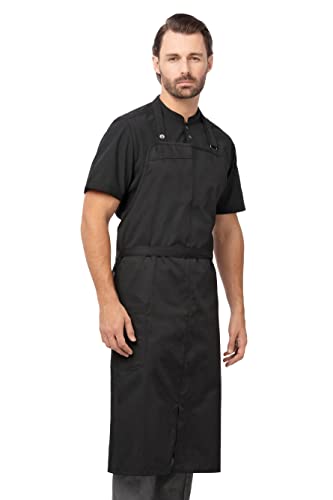 Chef Works Unisex Brio Chef Apron, Black, One Size