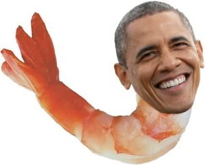 magnet shrimp obama magnet decal fridge metal magnet window vinyl 5"