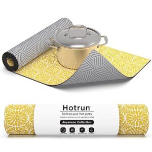 fennoma hotrun 2 in 1 heat resistant trivet & table runner, 40 inches long trivet for hot pots and pans, handles heat up to 356f, anti slip, waterproof, ideal for kitchen countertops (ich)