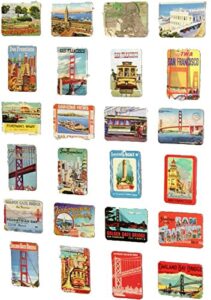 miswee 24-pcs magnetic fridge magnets refrigerator sticker home decoration accessories magnet paste arts crafts (san francisco)