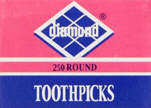 diamond round toothpick tray, 250 count