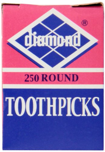 Diamond Round Toothpick Tray, 250 Count