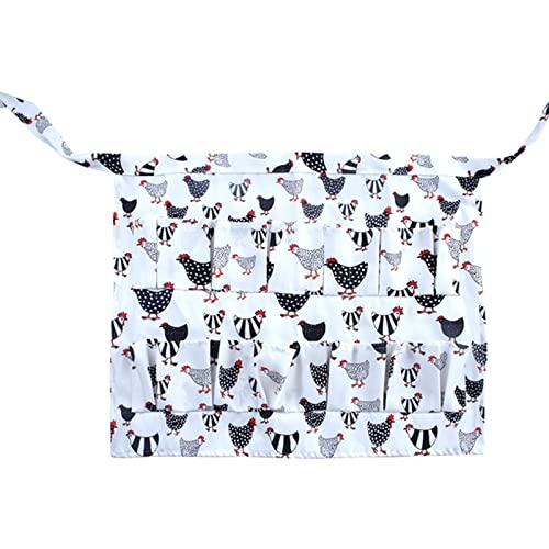 Egg Collecting Apron Chicken Egg Apron for Fresh Eggs Holder Deep Pocket Gifts for People with Chickens Coop Accessories for Housewife