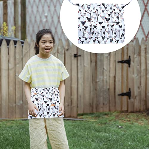 Egg Collecting Apron Chicken Egg Apron for Fresh Eggs Holder Deep Pocket Gifts for People with Chickens Coop Accessories for Housewife