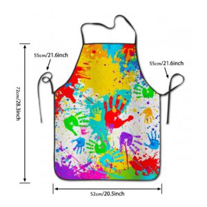 Kids Apron for Girls Boys, Waterproof Artist Aprons Toddler Bib for Painting Cooking Baking Grilling