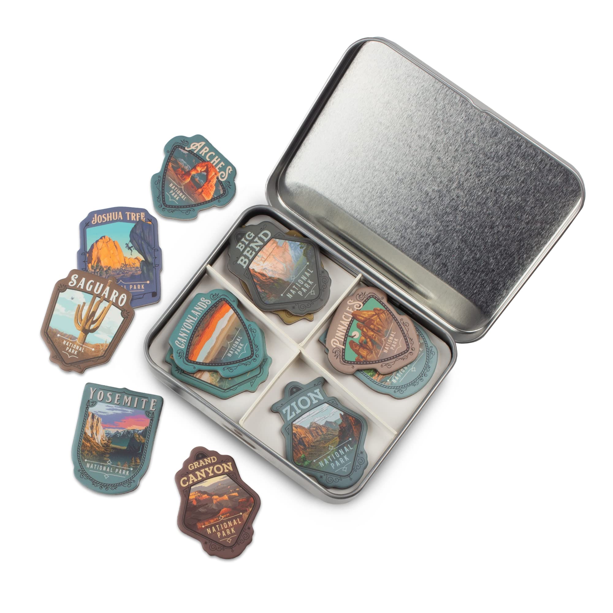 Lantern Press Protect Our National Parks Magnets Set of 12, Series 2 - Southwest