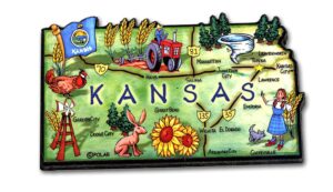 kansas artwood state magnet collectible souvenir by classic magnets