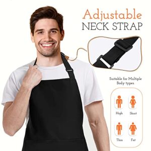 KOMBOH Unisex Chef Apron, Professional Grade Apron, Oil and Water Resistant, Heavy Duty Breathable and Adjustable with Large Straps and Large Pockets - PolyCotton Fabric