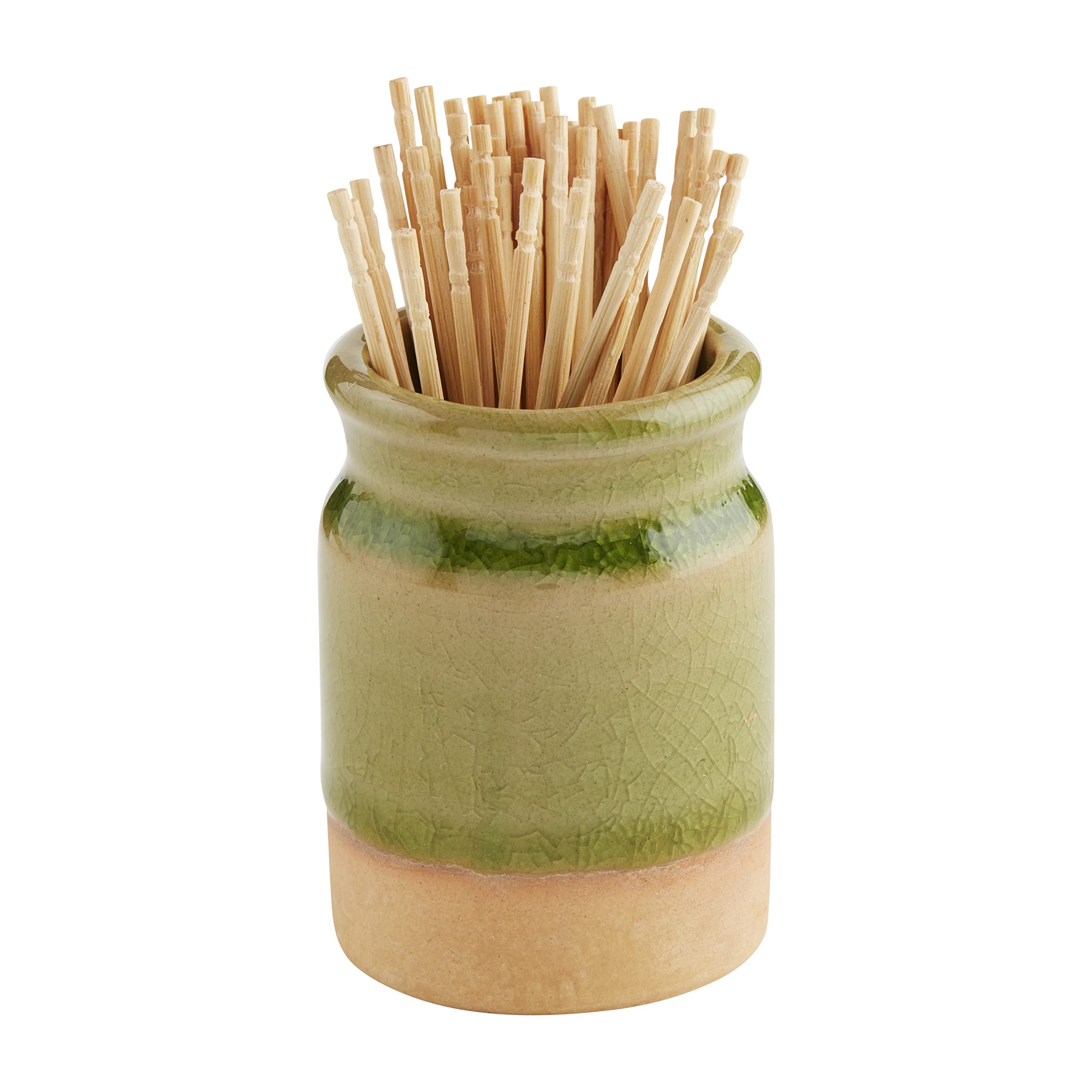 Mud Pie Toothpick Holder, 1.75" dia x 2.75" H, No Handle