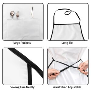 Oriental Style Chinese Blue Willow Aprons Women Men With Pocket Washable Anti-Stain Kitchen Chef Bib Apron For Cooking Garden Bbq Painting