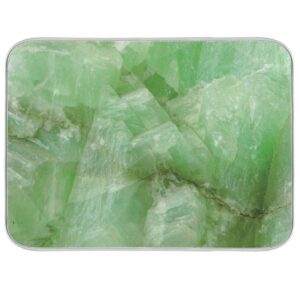 super absorbent dish drying mat, microfiber fast-drying dish mat, 24" x 18", kitchen dish drying pad (green jade stone marble)…