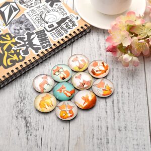 FF Elaine 10 Pcs Fridge Magnets Crystal Glass Housewarming Home Decorations Gift (Fox)