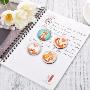 FF Elaine 10 Pcs Fridge Magnets Crystal Glass Housewarming Home Decorations Gift (Fox)