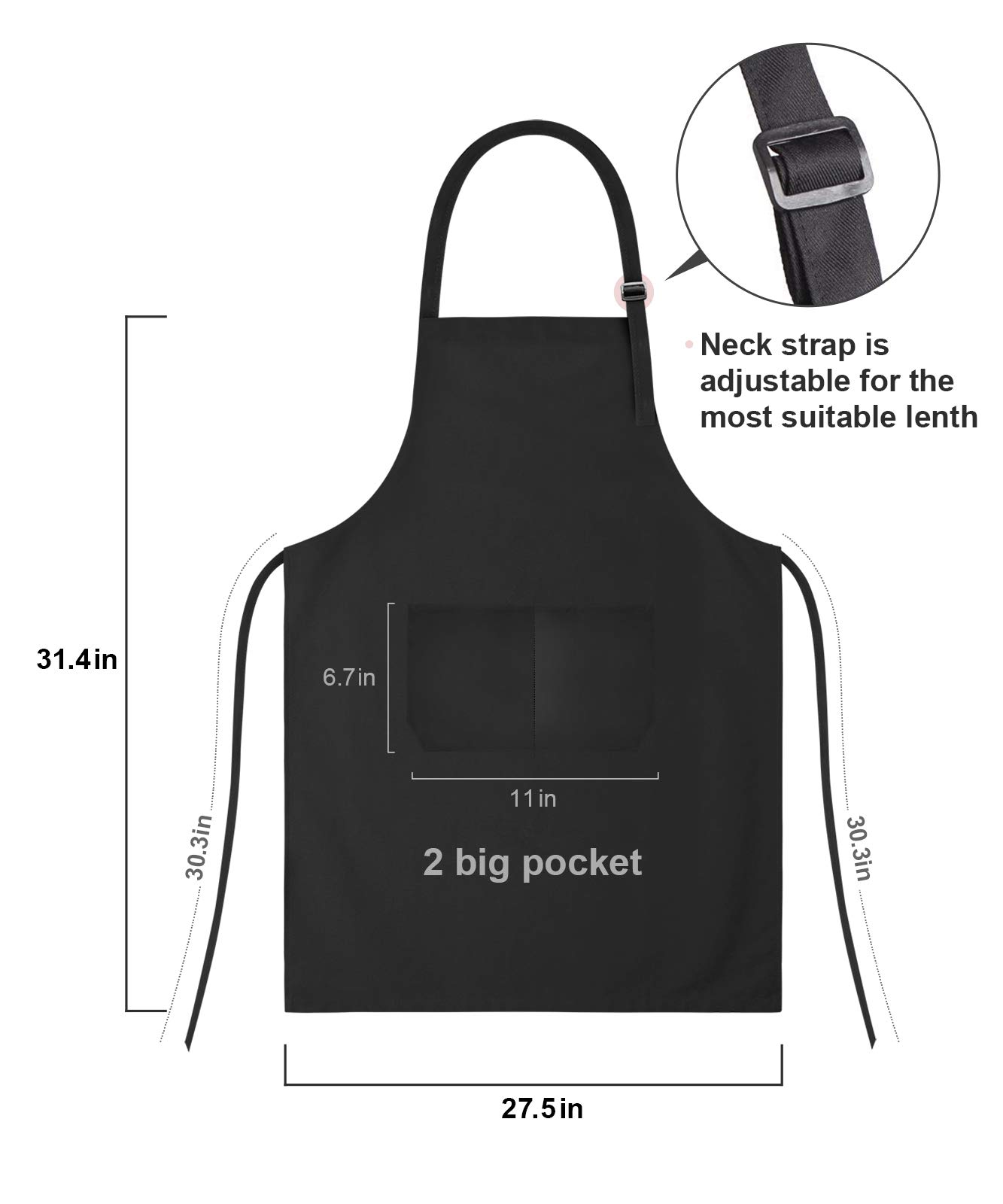 Moanlor Art Funny Cooking Aprons for Women,The Real Boss Apron with Pockets,Gifts for Friends Sister,Cute Birthday Mother's Day Christmas Kitchen Gifts for Mom Wife Grandma-Black