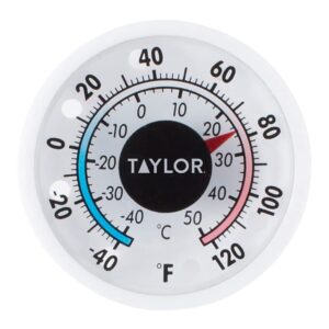 taylor precision 5982n milk beverage refrigerator cooler thermometer, classic series, (includes: adhesive and magnetic backing), nsf