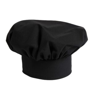 uncommon threads mens unisex poplin chefs hat, black, one size us