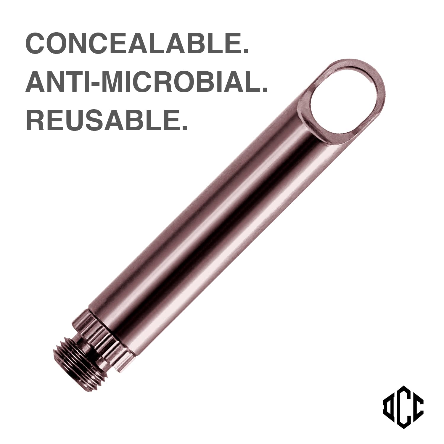DAILYCARRYCO. TiPick Titanium Toothpick Keychain Holder - Portable Metal Travel Toothpick - Reusable EDC Micro Toothpick - Compact & Convenient - Carry On-the-Go - Titanium Construction, Merlot