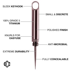 DAILYCARRYCO. TiPick Titanium Toothpick Keychain Holder - Portable Metal Travel Toothpick - Reusable EDC Micro Toothpick - Compact & Convenient - Carry On-the-Go - Titanium Construction, Merlot