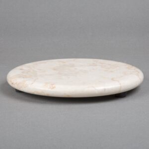 Creative Home Genuine Champagne Marble 8" Round Trivet, Cheese Serving Board,Beige