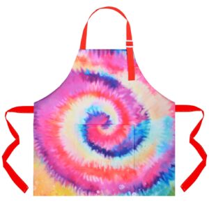 Fiodrimy Kids Apron, Kids Art Apron Girls Boys Painting Apron with Pockets Adjustable for Cooking Baking Gardening School Kitchen