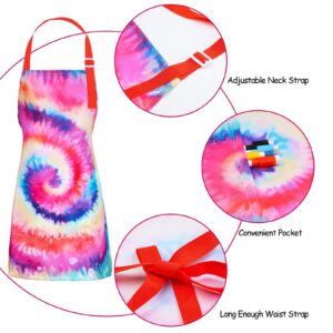 Fiodrimy Kids Apron, Kids Art Apron Girls Boys Painting Apron with Pockets Adjustable for Cooking Baking Gardening School Kitchen