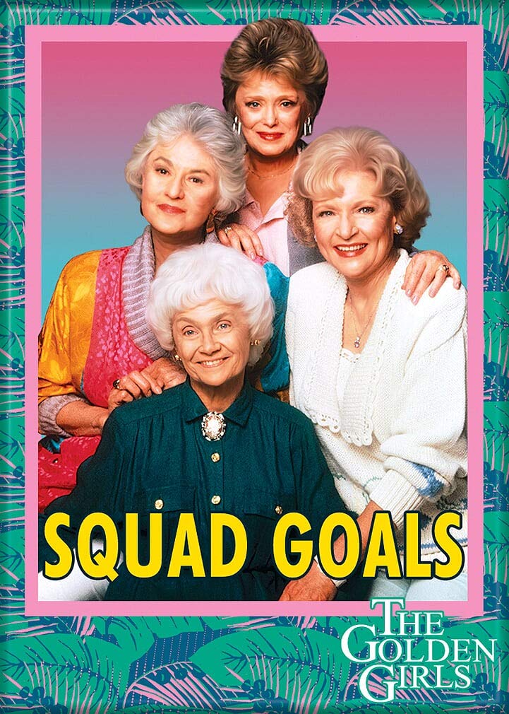 Ata-Boy The Golden Girls 'Squad Goals' 2.5" x 3.5" Magnet for Refrigerators and Lockers…