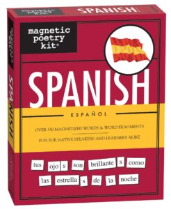 magnetic poetry - spanish kit - words for refrigerator - write poems and letters on the fridge - made in the usa