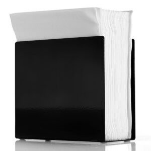 modern glossy metal napkin holder - black napkin holders for table - napkin holders for paper napkins - kitchen napkin holder - kitchen accessories - restaurant and bar decor