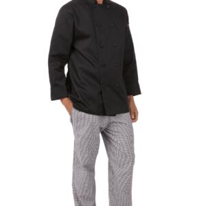 Chef Works Unisex Bastille Chef Coat, Black, Medium