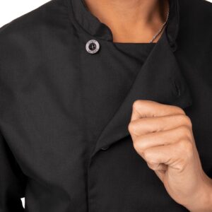 Chef Works Unisex Bastille Chef Coat, Black, Medium