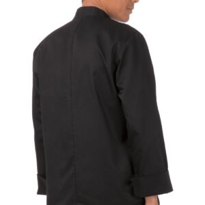 Chef Works Unisex Bastille Chef Coat, Black, Medium