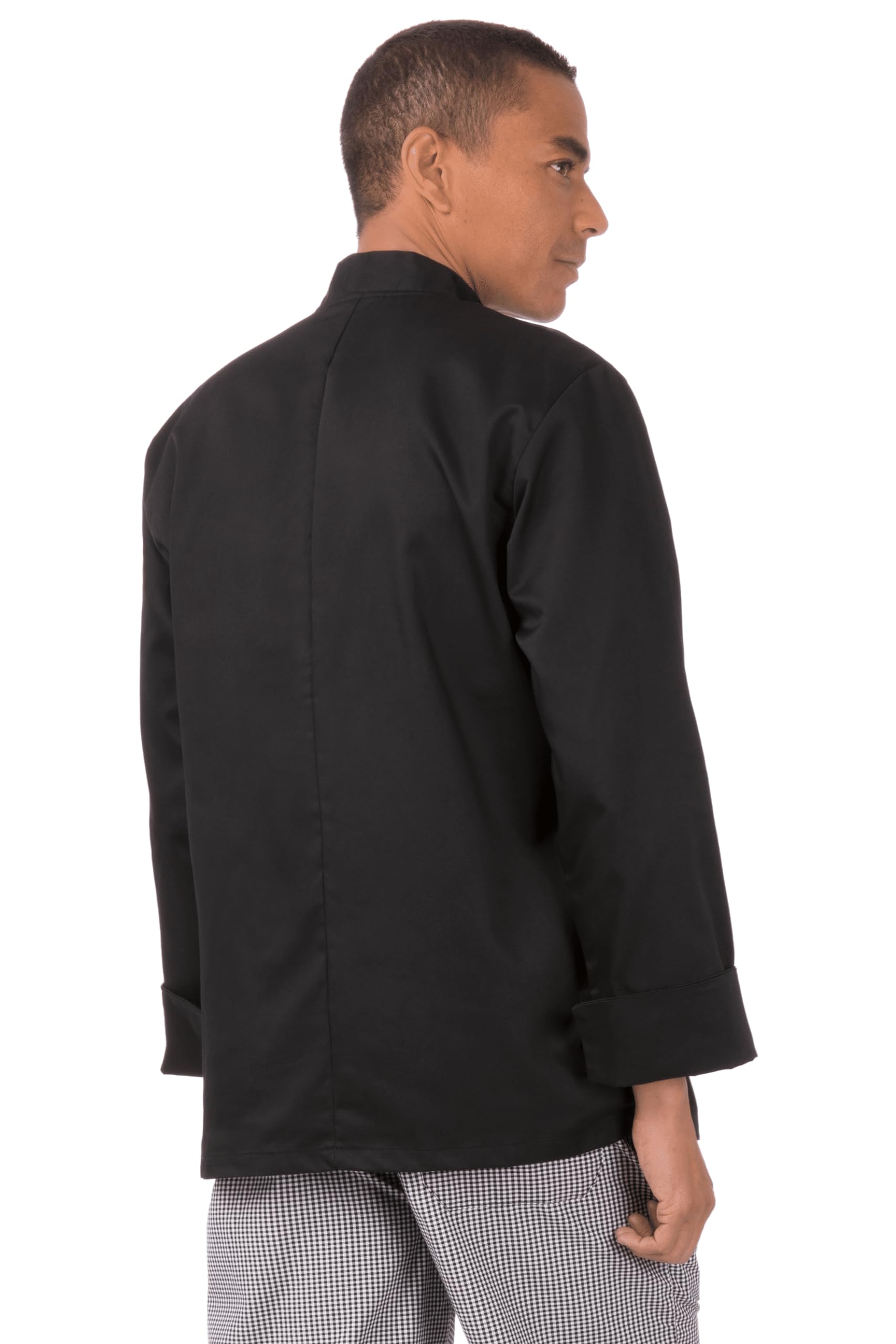 Chef Works Unisex Bastille Chef Coat, Black, Medium