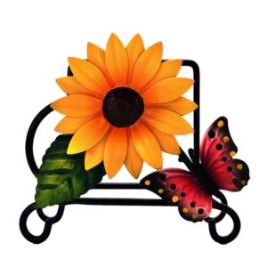sunflower napkinholder vintage metal tissue rack for countertops, napkin paper holder stand for home and kitchen decor accessories