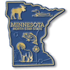 minnesota small state magnet by classic magnets, 2" x 2.2", collectible souvenirs made in the usa