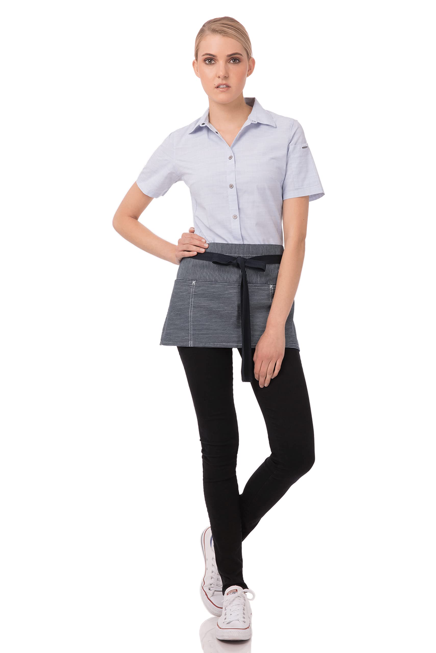 Chef Works Unisex Portland Waitress Apron, Indigo Blue, One Size