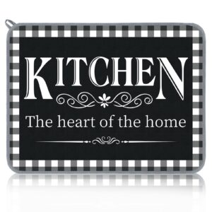 18 x 24 inches buffalo plaid dish drying mat elegant dishes pad kitchen mat absorbent reversible dish drainer rack mats absorbent kitchen is the heart of the home dish rack pad (plaid style)