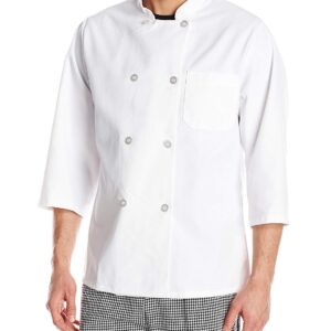 Chef Designs mens Red Kap® ¾ Sleeve Coat chefs jackets, White, Medium US