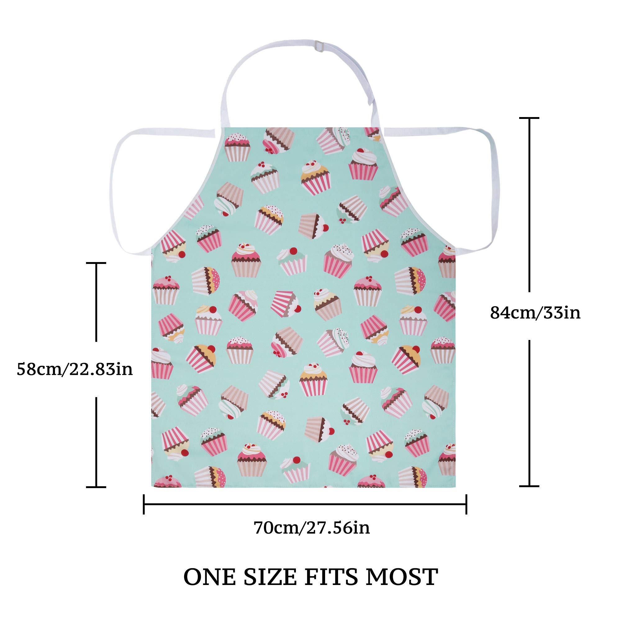 RosieLily Cupcake Apron for Women Cute Apron Cake Apron for Teen Girls Baking Apron Kitchen Apron for Cooking Gardening Grilling BBQ Blue Baking Gift for Baker Baking Supplies Teen Apron