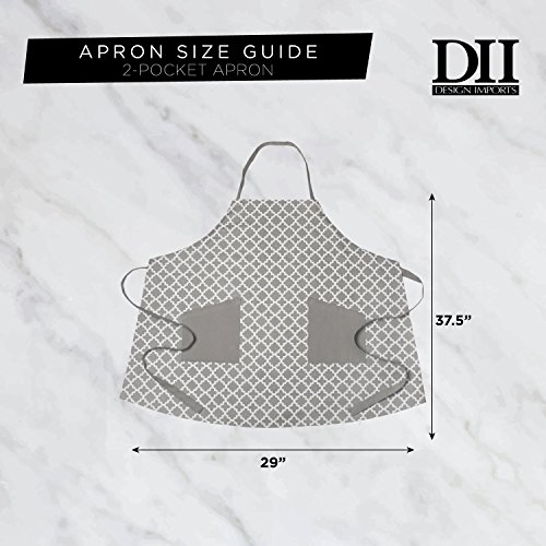 DII Lattice Basics Collection Kitchen Essentials, Apron, Aqua