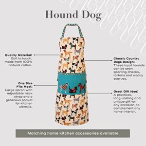 Ulster Weavers Hound Dog Cotton Apron - With Cute Dog Animal Print Design - For Kitchen and Barbecue - Cooking Gifts for Bakers & Chefs - Homeware & Kitchenware Range