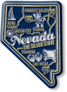 nevada premium state magnet by classic magnets, 1.9" x 2.7", collectible souvenirs made in the usa